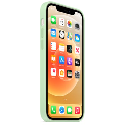 Silicone Backcover MagSafe voor de Apple iPhone 12 (Pro) - Pistachio