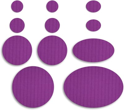Reparatiepleisters - Kledingstickers - Outdoor uitrusting herstellen - Zelfklevend waterdicht nylon - 11 stuks - Donkerpaars