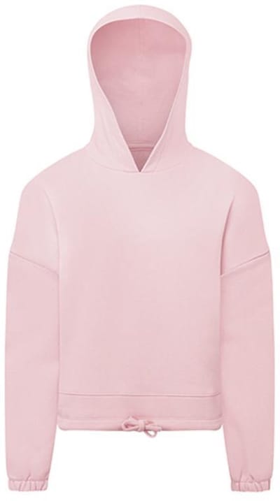 TriDri - Cropped Oversized Kinder Hoodie - Light Pink maat 5/6