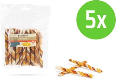 Beeztees Culinair Duosticks met Kip - 20 Stuks - hondensnack - 5 verpakkingen