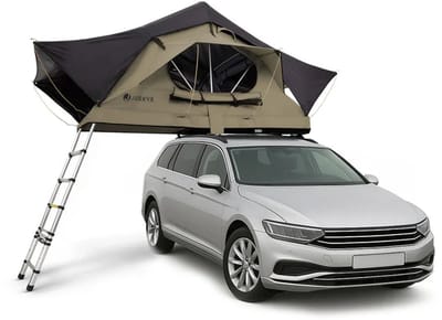 Daktent Lago - 2-personen - Incl. Matras - Zwart / Kaki - 140x240 cm