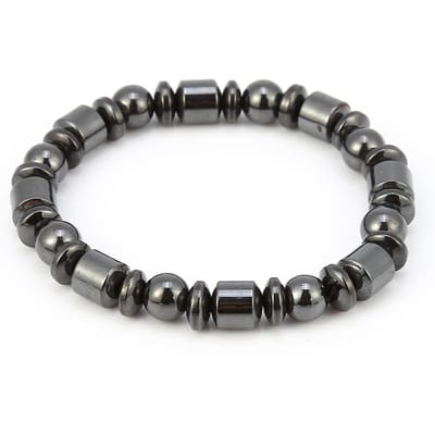 Unisex stijlvolle armband met zwarte stenen voor gewichtsverlies, magnetische therapie armband voor de gezondheidszorg