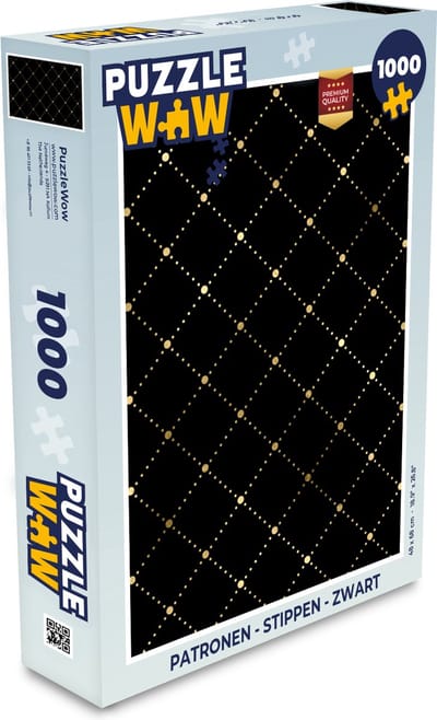 Puzzel Patronen - Stippen - Zwart - Legpuzzel - Puzzel 1000 stukjes volwassenen