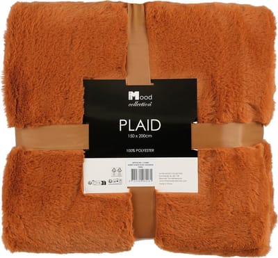 In The Mood Collection Bronte Fleece Deken - L200 x B150 cm - Oranje