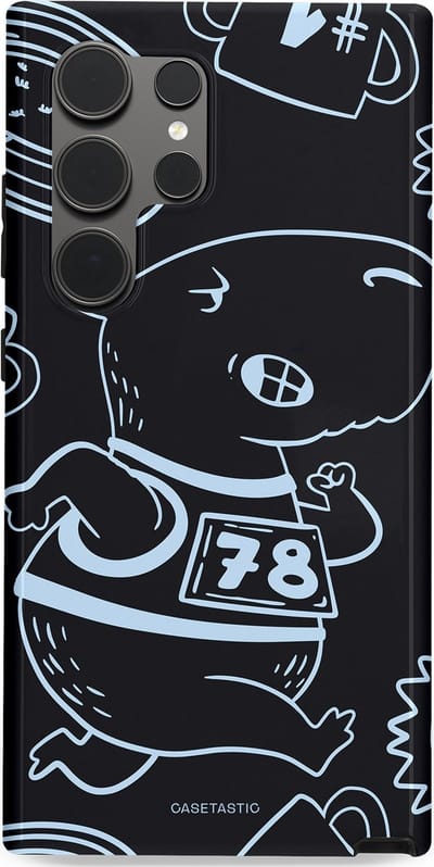 Casetastic Hoesje Geschikt voor Samsung S24 Ultra - Stijlvolle Beschermende Duo-layer Case - Capibara kampioen
