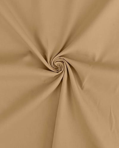 Poplin Katoen Uni Stof per Meter – Donker Beige – Glad & Stevig – 100% Katoen – Voor Kleding & Decoratie
