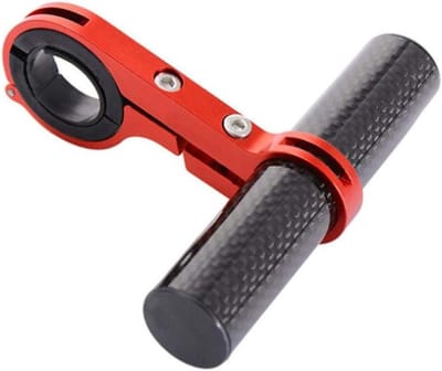 Fiets Stuur Extender - Stuurhouder Uitbreiding - Extra Accessoires - Lichtgewicht Koolstofvezel - 10x2.22cm - Rood