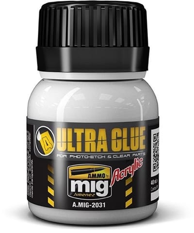 AMMO by Mig Jimenez Hobbylijm - MIG 2031 Ultra Glue for Etch-, Clear parts - More - Potje Lijm