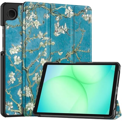 Tablet Hoes Geschikt voor Samsung Galaxy Tab A11 | Book Case met Standaard | Kunstlederen Beschermhoes | Tri-fold | Blossom