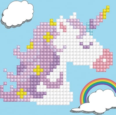 DIAMOND DOTZ Unicorn - Diamond Painting - 539 Dotz - 9x9 cm
