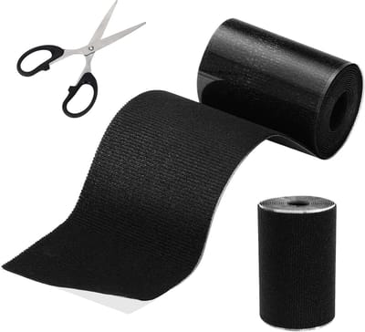 Zelfklevende Textiel Tape 10 x 200 cm - Waterdichte Stof Patches voor Reparatie van Jassen, Tenten en Kleding, Zwart