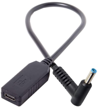Dailygoods - USB DC-kabel - USB 3.1 Type C - Oplaadkabel voor laptop - 4.5 3.0 mm - PD emulator trigger - Geschikt voor Dell en HP laptops - 20V