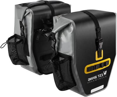 Fietsbagagedrager Tas - Fietstas Uitbreidbaar - Bagage Vervoeren - Volledig Waterdicht - 22-25 Liter - Zwart