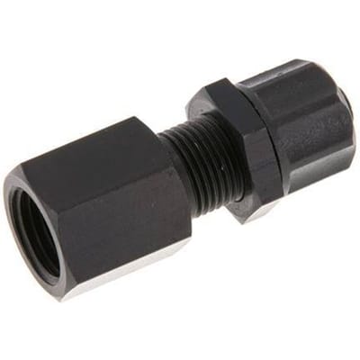 8x6 & G1/4'' Aluminium Rechte Opsteekkoppeling Binnendraad Schotdoorvoer