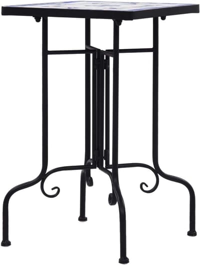 Ronde Mozaïek Bistrotafel – Keramiek Bijzettafel voor Balkon of Tuin (35x56cm)