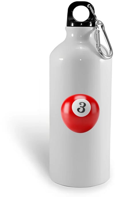 Hacebo® - Biljarten waterfles - Biljart - Biljarters - Snooker - poolen - nummer 3 - biljartbal - water fles - 400ML