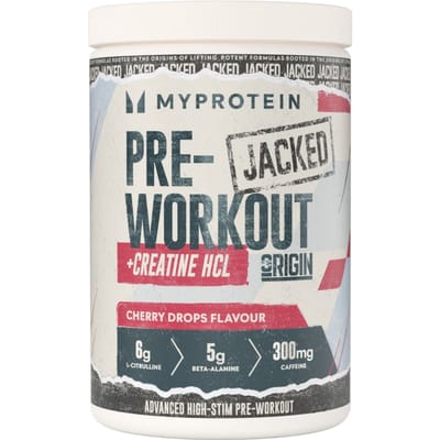 Origin Jacked Pre-Workout - 650G - 25servings - Cherry Drops