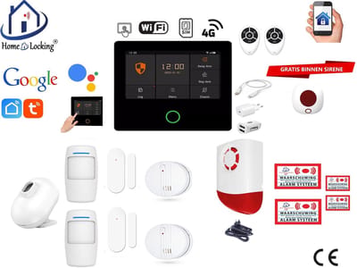 Draadloos alarmsysteem voor woning/camper/boot/caravan werkt met wifi en sim kaart en met spraakgestuurde apps. (Nederlands of Frans stem en tekst) ST01A-57
