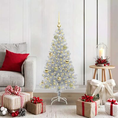 vidaXL - Kerstboom - Zilver - 120 - cm - PET