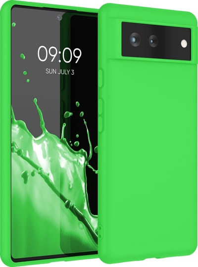 kwmobile telefoonhoesje geschikt voor Google Pixel 6 - Hoesje voor smartphone - Back cover in neon groen