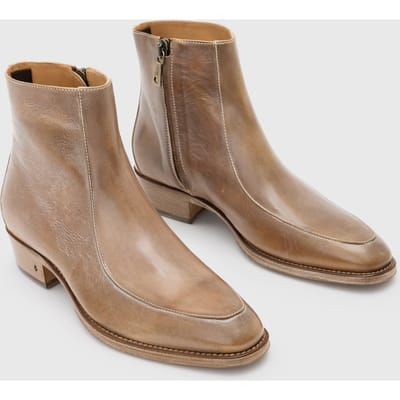John Varvatos Ludlow Retro Zip Boot Tan Size: 9 | Boots Outlet | Heren | Bruin