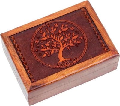 Sieraden Kistje - Opbergen Box Juwelen - Sieraden Doos - Levensboom Hout