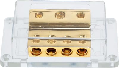 Power distribution block (gold) 1x50mm² + 2x20mm² / 4x20mm²