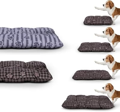Famanu - Hondenkussen 70x100x15cm (LxBxH) – bruin – hondenmand gevoerd in vele maten M-XXL, kleine tot grote honden, hondenbed