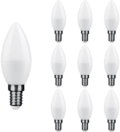 Technik E14 LED Lamp 6W - 540lm - 2700K - Extra Warm Wit - LED Kaarslamp C37 - Vervangt 45W Gloeilamp - 10 stuks
