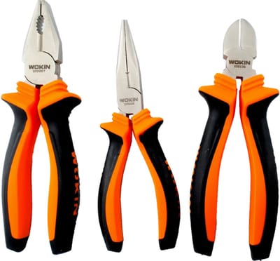 WOKIN 3-DELIG TANGENSET Met Combinatietang Kniptang En Langbektang