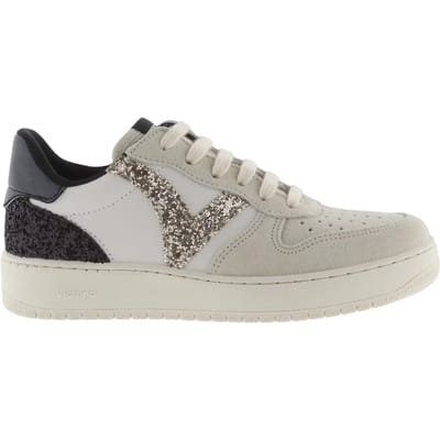 Schoenen met gescheurde lederen look en glitters voor dames Victoria Madrid