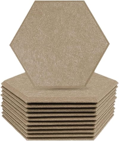Geluidsabsorberende Panelen - Akoestische Isolatie - Ruimte Verbetering - Herbruikbaar En Wasbaar - Hexagon 08 cm
