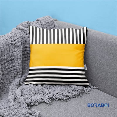 Boraboi® Luxe Decoratieve Kussenhoezen set van 2 , Zachte Suède Touch 40x40cm -(Wit,Goud,Zwart)