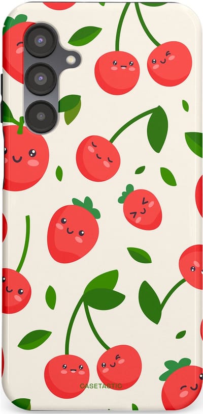 Casetastic Hoesje Geschikt voor Samsung A16 - Stijlvolle Beschermende Duo-layer Case - Knappe Kers