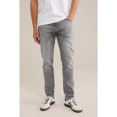 We Fashion 5-pocket Mid Waist Light Grey Maat: W28L32 | Jeans Outlet | Heren | Grijs