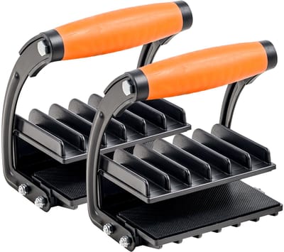 Multiplexdrager, draagvermogen 200 lbs, set van 2 verstelbare klemmen voor planken met een dikte van 0-1 inch, antislipgereedschap voor het dragen van gipsplaten, kunststof panelen en multiplex