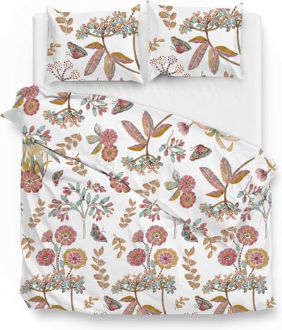 Zohome Shenell Dekbedovertrek - Tweepersoons - Katoensatijn - 200x200-220cm - Multi