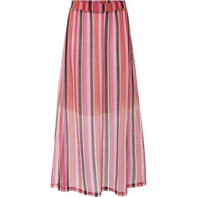 ESMARA Dames maxirok (rood/roze/oranje, XS (32/34))