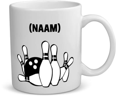Akyol - bowlen met eigen naam koffiemok - theemok - Bowlen - bowler - sport - 350 ML inhoud