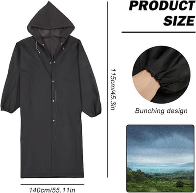 Set van 3 regenponcho's voor dames en heren: waterdicht, opvouwbaar, voor fiets en festival, regenkleding en accessoires, zwart, eenheidsmaat, Zwart, Eén maat