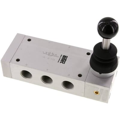 5/3 G1/2'' Uitlaat Midden Handbedieningsklep Detent 0-12bar/0-168psi Airtec