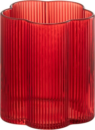 J-Line glas Fiore - glas - rood