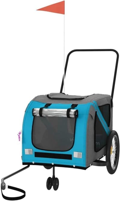 Fietskar voor honden - Hondenaanhanger reis - Comfortabel vervoer huisdier - Robuust ijzeren frame