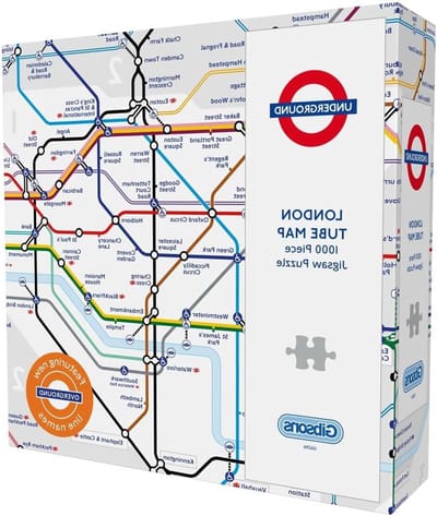 Metrokaart Puzzel - Stadsplattegrond Legpuzzel - Ontspannend Tijdverdrijf - Gemaakt in Groot-Brittannië - 1000 Stukjes - Meerkleurig