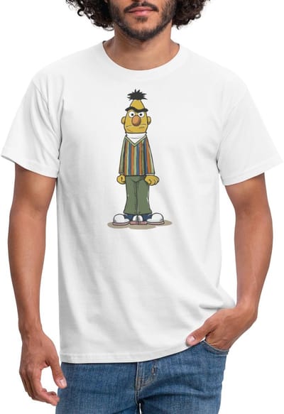Sesamstraat Bert Pose T-Shirt Heren