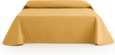 Belmarti Duo - Omkeerbare bedsprei 180 x 270 cm - Geel - Gerecycled polyester