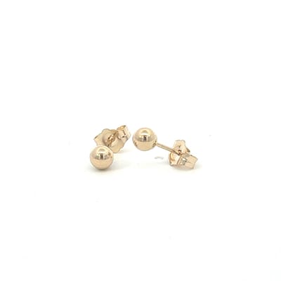 New Bling 9NBSAM-G230195 Gouden Bol Oorknopjes 4mm - Glad - 14 Karaat - Goud