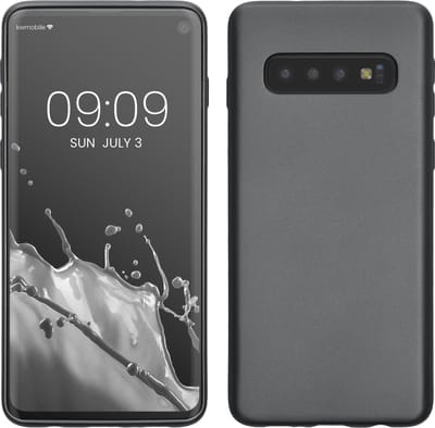 kwmobile telefoonhoesje geschikt voor Samsung Galaxy S10 - Hoesje voor smartphone - Back cover in metallic grijs