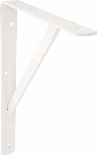 AMIG Plankdrager/planksteun van metaal - gelakt wit - H300 x B225 mm - boekenplank steunen - tot 260 kg