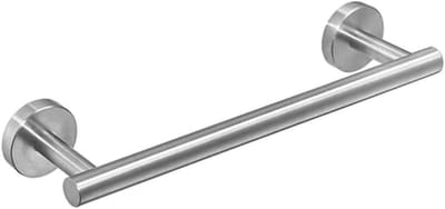 carmdering - Badkamer Hardware Set - Badkamer Accessoires Kit - Handdoekstang - Robe Hook Functie - Geborstelde Afwerking - Roestvrij Staal - Veilig Rond Ontwerp - Veelzijdig Toepasbaar - 1 Stuks